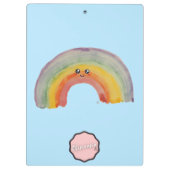 パステルブルーかわいいレインボー クリップボード (裏面)