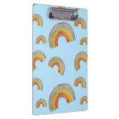 パステルブルーかわいいレインボー クリップボード (右)