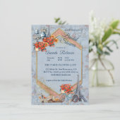 パステルブルーで彩るフランス田舎暮らし 招待状 (スタンド正面)