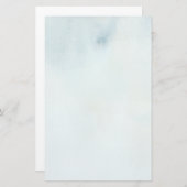 パステルブルーとイエローの水彩背景 便箋 (正面/裏面)