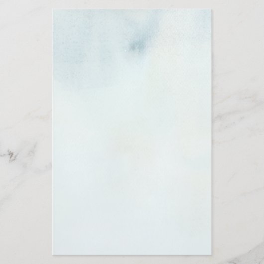 パステルブルーとイエローの水彩背景 便箋 (正面)