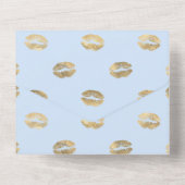 パステルブルーとゴールドの花柄 ウェディングオールインワン招待状 オールインワン招待状 (裏面)