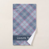 パステルブルーとピンクのタータンチェックバスタオルセット バスタオルセット (ハンドタオル)