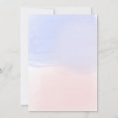 パステルブルーとピンクの水彩画 | バット・ミッツヴァ 招待状 (裏面)