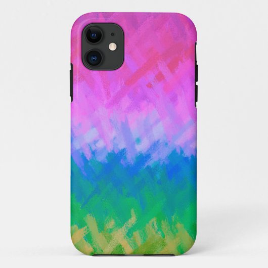 パステルブルーとピンク抽象芸術 Case-Mate iPhoneケース (裏面)