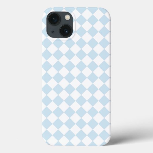 パステルブルーとホワイトの市松模様 Case-Mate iPhoneケース (裏面)