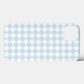 パステルブルーとホワイトの市松模様 Case-Mate iPhoneケース (裏面 (横))