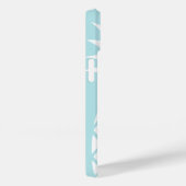 パステルブルーとホワイトトレンディーパイナップル名 Case-Mate iPhoneケース (裏面 / 右)