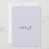 パステルブルーと金ゴールドラベンダーピンク結婚フローラ 招待状 (裏面)