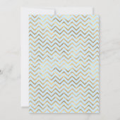 パステルブルーと金ゴールド結婚フローラ セーブザデート (裏面)