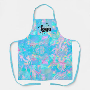 パステルブルーのオペンストーンの背景 エプロン