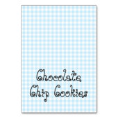 パステルブルーのギンガムフードカード テーブルナンバー (正面)