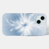 パステルブルーのフラクタル雪の結晶 Case-Mate iPhoneケース (裏面 (横))