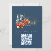 パステルブルーのフランス田舎生活を満喫して 招待状 (裏面)