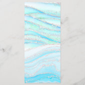 パステルブルーの大理石メニュー メニュー (裏面)