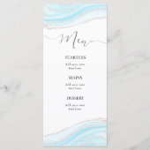 パステルブルーの大理石メニュー メニュー (正面)