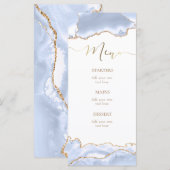 パステルブルーの瑪瑙メニュー メニュー (正面/裏面)