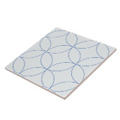 パステルブルーの線形サークル タイル (側面)