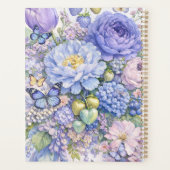 パステルブルーの花と蝶のプランナー プランナー手帳 (裏面)