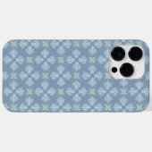 パステルブルーの花柄抽象リピート Case-Mate iPhoneケース (裏面 (横))
