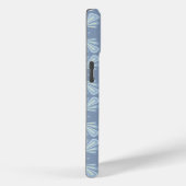 パステルブルーの花柄抽象模様  Case-Mate iPhoneケース (裏面 / 右)