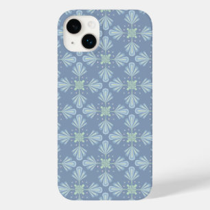 パステルブルーの花柄抽象的リピート Case-Mate iPhone 14 PLUSケース