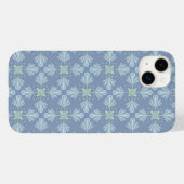 パステルブルーの花柄抽象的リピート Case-Mate iPhoneケース (裏面 (横))