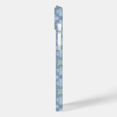 パステルブルーの花柄抽象的リピート Case-Mate iPhoneケース (裏面 / 左)