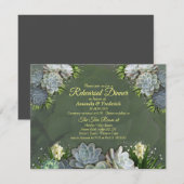 パステルブルーの華やかなリハーサルディナー 招待状 (正面/裏面)