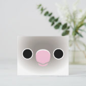 パステルブルーの覆面ロベバードの顔 シーズンポストカード (スタンド正面)