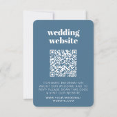 パステルブルーのRSVPカード　QRコード＆カスタマイズ可能 (正面)