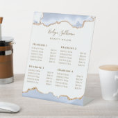 パステルブルーアゲート美しいサロン 台座サイン (インサイチュ)