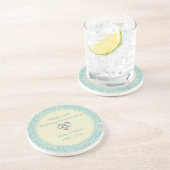 パステルブルーアンドクレメフローラダマスク コースター (側面)