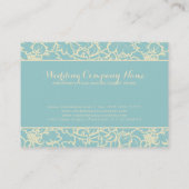 パステルブルーアンドクレメフローラダマスク 名刺 (裏面)