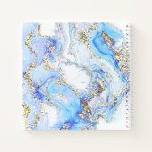 パステルブルーインクマーブル結婚スのゲストブック ノートブック (裏面)