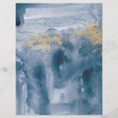 パステルブルーウォーターカラーバラフローラブライダルビンゴ (裏面)