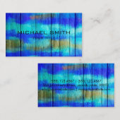 パステルブルーオンウッド#3 名刺 (正面/裏面)