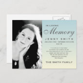 パステルブルーオンブレメモリアルファミリーアクノレッジ ポストカード (正面/裏面)