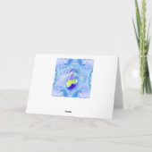 パステルブルーオーキッドハッピー60誕生日の願い カード (裏面)