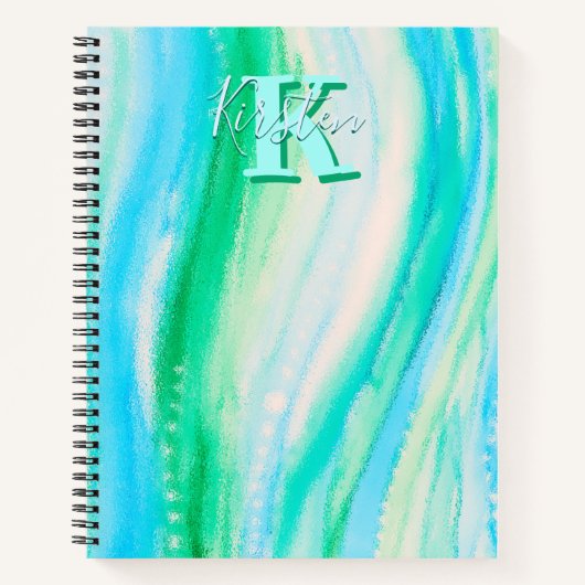 パステルブルーオーシャンスケープ ノートブック (正面)