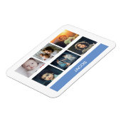 パステルブルーカスタムの写真 – パーソナライズされた マグネット (左側)