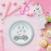 パステルブルーカー&バルーンボーイズ誕生日パーティー –  ペーパープレート (パーティー)