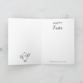 パステルブルーキュートイースターシック&エッグスイラストレーション シーズンカード (内部)