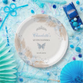 パステルブルーキンセアニェラボホプリンセスミクリン ペーパープレート (パーティー)