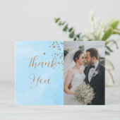 パステルブルークラウドウォーターカラー2枚の写真 シーズンカード (スタンド正面)