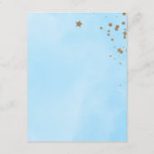 パステルブルークラウドウォーター結婚カラー エンクロージャーカード (裏面)