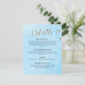 パステルブルークラウドウォーター結婚カラー エンクロージャーカード (スタンド正面)