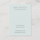 パステルブルーグリーンフリーバンチイヤリングディスプレイ 名刺 (裏面)