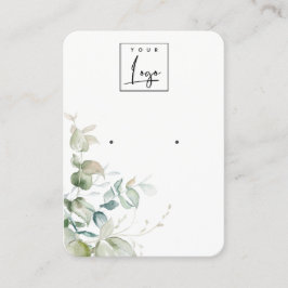 パステルブルーグリーンフリーバンチイヤリングディスプレイ 名刺