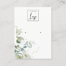 パステルブルーグリーンフリーバンチイヤリングディスプレイ  名刺